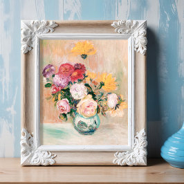 Vas i Ro och Dahlias, Renoir Poster