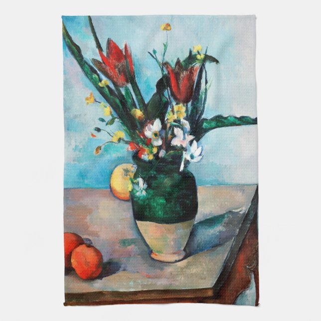 Vas i Tulips, Paul Cezanne Kökshandduk (Vertikal)