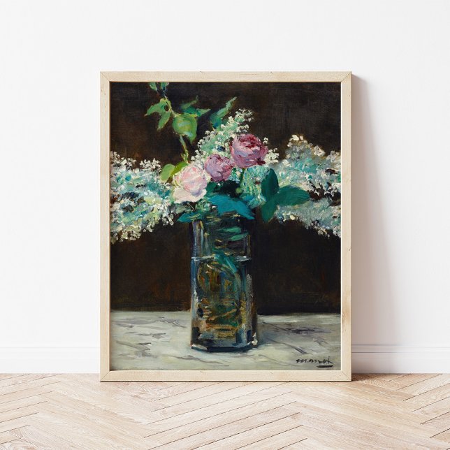 Vas i White Lilacs och Ro | Édouard Manet Poster (Skapare uppladdad)