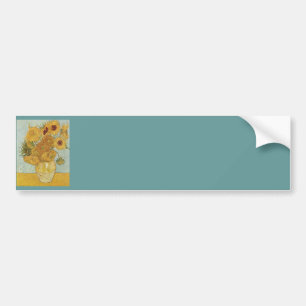 Vas med 12 solrosor av Vincent Van Gogh Bildekal