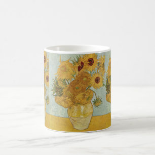 Vas med 12 solrosor - Vincent Van Gogh Kaffemugg