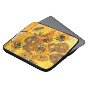 Vas med 15 solblommor av Vincent van Gogh Laptop Fodral