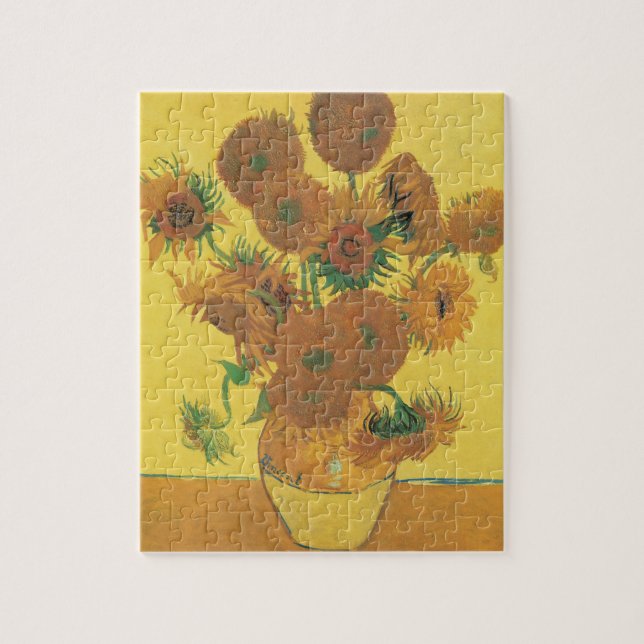 Vas med 15 solblommor av Vincent van Gogh Pussel (Vertikal)