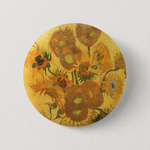 Vas med 15 solrosor av Vincent van Gogh Knapp