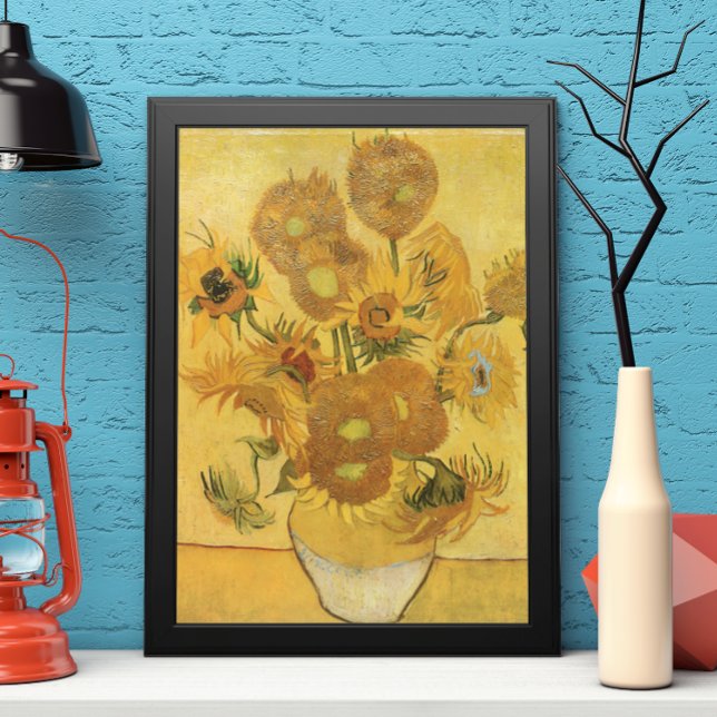 Vas med 15 solrosor av Vincent van Gogh Poster (Skapare uppladdad)