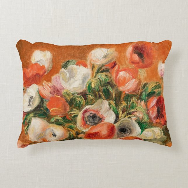 Vas med anemone av Renoir Prydnadskudde (Framsidan)