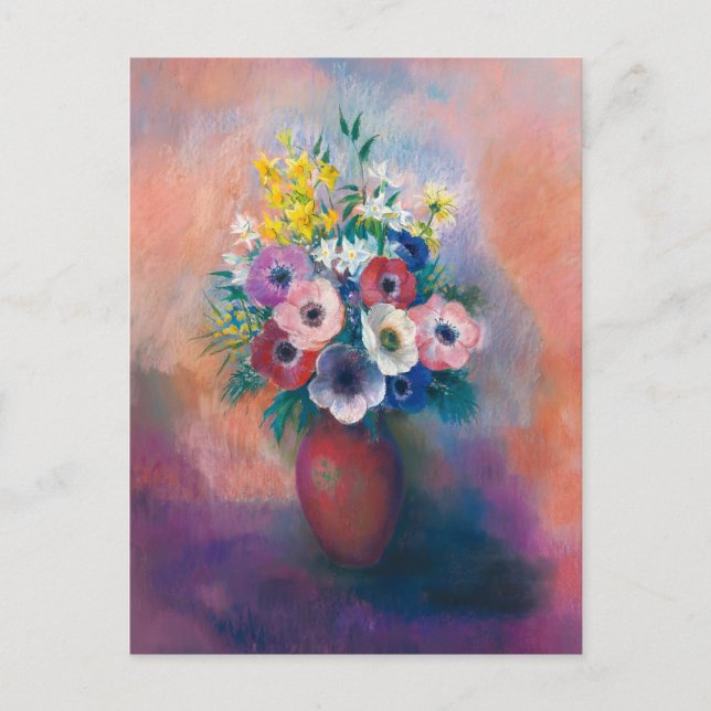 Vas med Anemoner | Odilon Redon Vykort (Framsida)