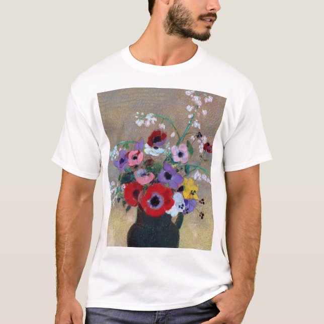 Vas med blandade blommor, Redon T Shirt (Framsida)