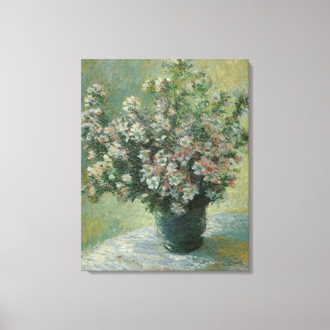 Vas med blommor av Claude Monet Canvastryck (Framsida)