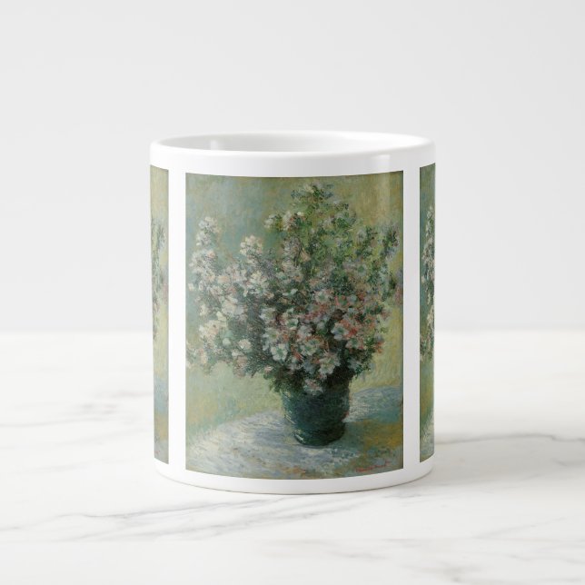 Vas med blommor av Claude Monet Jumbo Mugg (Framsidan)