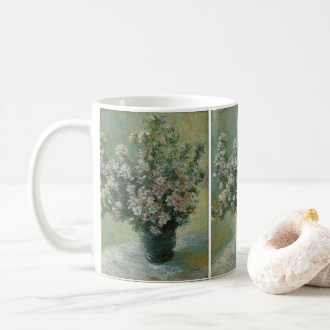 Vas med blommor av Claude Monet Kaffemugg (Med munk)