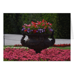vas med blommor hälsningskort