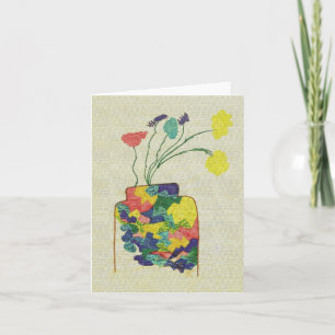 Vas med blommor - Notecard Kort