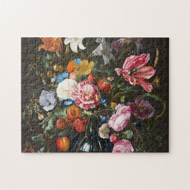 Vas med blommor. Skapare Jan Davidsz de Heem. Pussel (Horisontell)