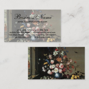 Vas med blommor vid ett fönster, Balthasar van der Visitkort