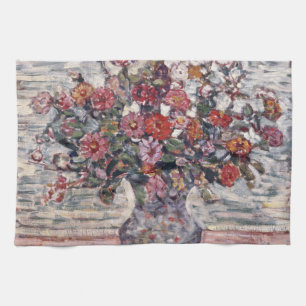 Vas med blommor, Zinnias av Maurice Prendergast Kökshandduk