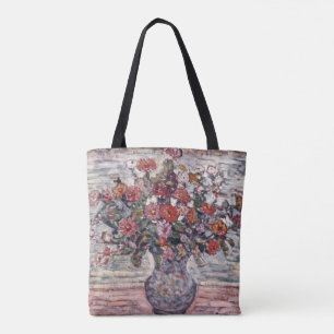 Vas med blommor, Zinnias av Maurice Prendergast Tygkasse