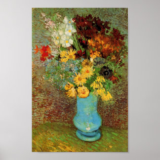 Vas med Daisy och Anemones Van Gogh Fine Art Poster