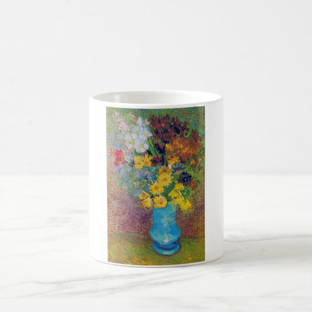 Vas med Daisy och Anemones, Van Gogh Kaffemugg (Center)