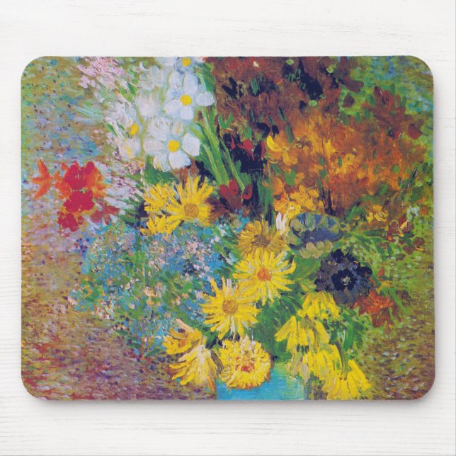 Vas med Daisy och Anemones, Van Gogh Musmatta (Framsidan)