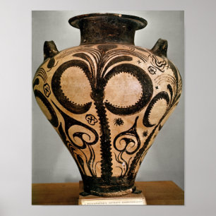 Vas med en blom- dekoration, från Mycenae Poster