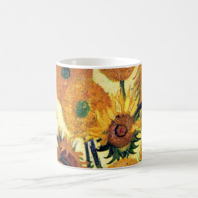 Vas med femton solrosor av Vincent Van Gogh 1 Kaffemugg (Center)