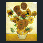 Vas med femton solrosor av Vincent Van Gogh Poster<br><div class="desc">Såvitt jag vet är dessa bilder offentliga och tros vara fria från använda utan restriktioner i USA. Kontakta mig om du upptäcker att någon av dessa bilder inte är i offentlig domän.</div>