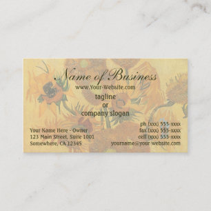 Vas med femton solrosor av Vincent van Gogh Visitkort
