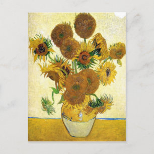 Vas med femton solrosor av Vincent Van Gogh Vykort