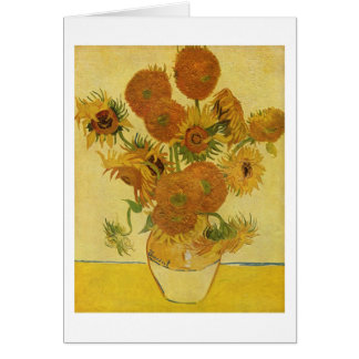 Vas med femton solrosor, Van Gogh konst Hälsningskort