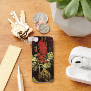Vas med gladioler, nejlikor av Vincent van Gogh Nyckelring
