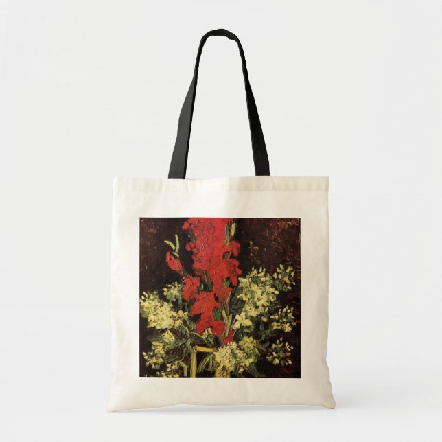 Vas med gladioler, nejlikor av Vincent van Gogh Tygkasse (Framsidan)