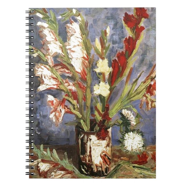 Vas med Gladioli av Vincent van Gogh, 1886. Anteckningsbok (Framsidan)