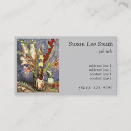 Vas med Gladioli av Vincent van Gogh. Grå Visitkort