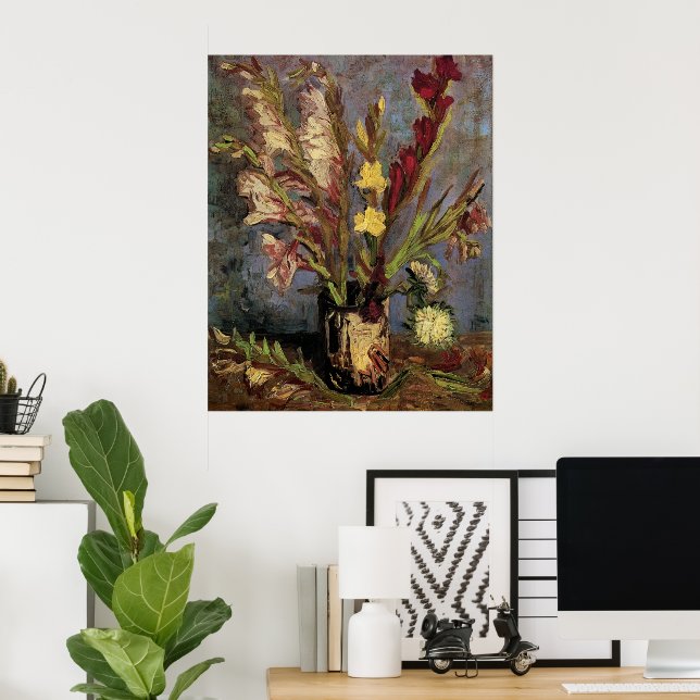 Vas med Gladioli av Vincent van Gogh Poster (Hemmakontoret)