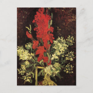 Vas med Gladioli, Carnations av Vincent van Gogh Vykort