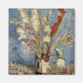 Vas med Gladioli och kinesiska Asters av Van Gogh Magnet