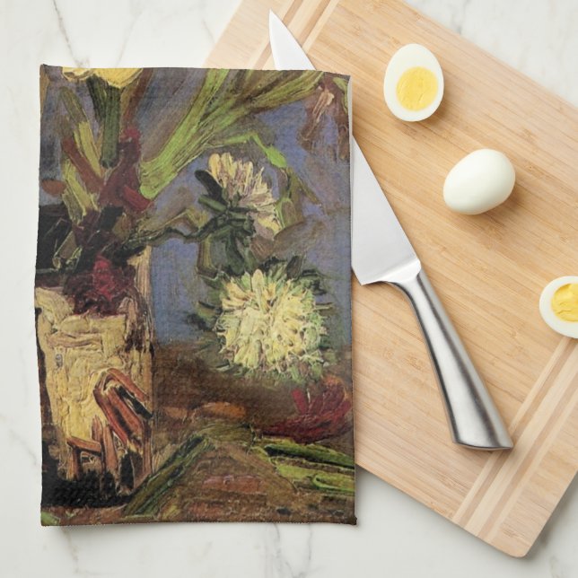 Vas med gladiolus av Vincent van Gogh Kökshandduk (Vikt i Fjärdedel)