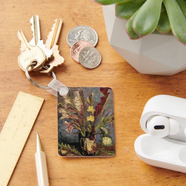 Vas med gladiolus av Vincent van Gogh Nyckelring (Skrivbord)