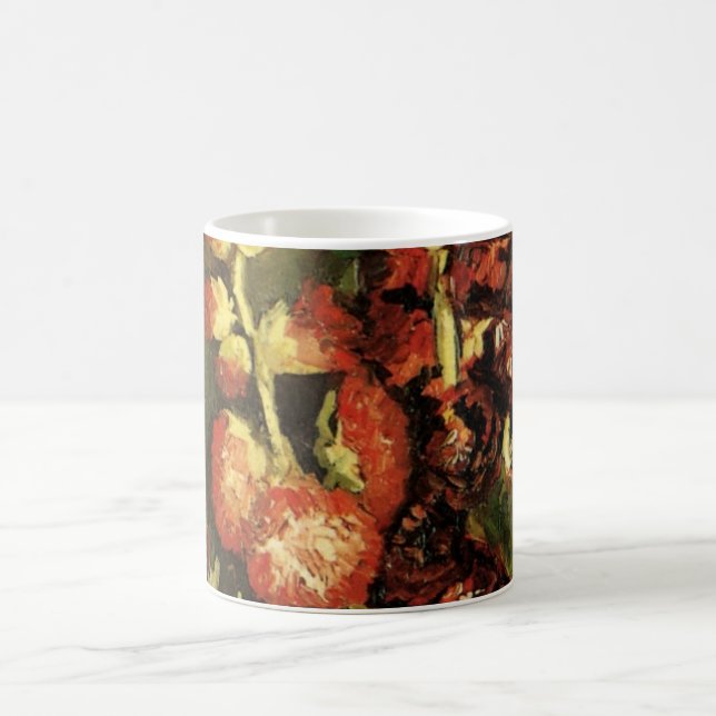 Vas med Hollyhocks av Vincent van Gogh Kaffemugg (Center)