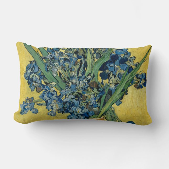Vas med iriser av Van Gogh Lumbarkudde (Framsida)