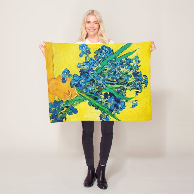 Vas med iriser, Van Gogh Fleecefilt (På plats)