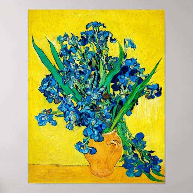Vas med iriser, Van Gogh Poster (Framsidan)