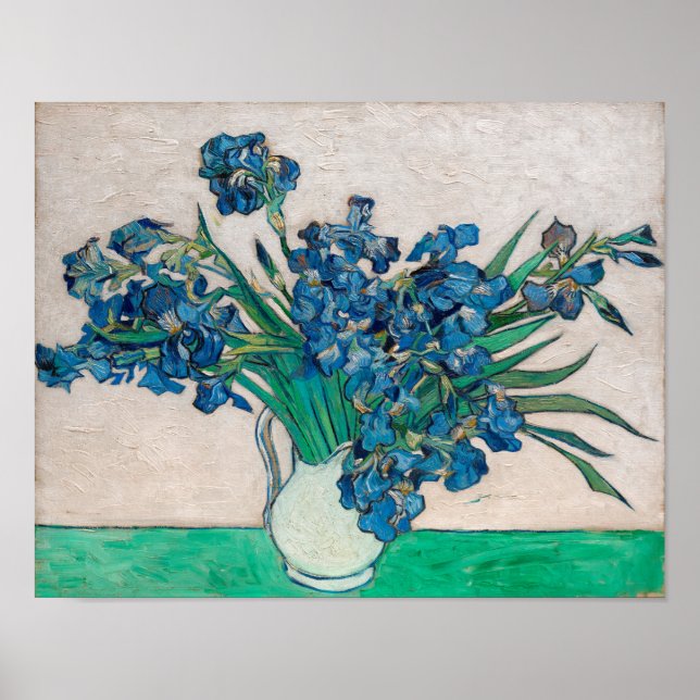 Vas med iriser, Van Gogh Poster (Framsidan)