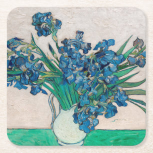 Vas med iriser, Van Gogh Underlägg Papper Kvadrat