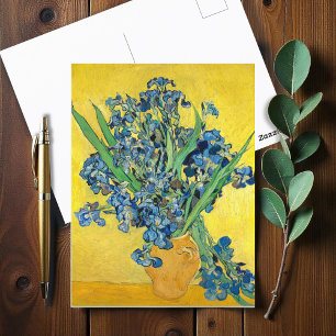 Vas med Irises , Vincent Van Gogh Decoupage Vykort