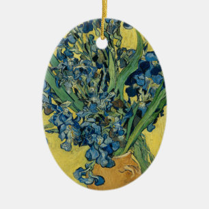 Vas med järnväsen av Van Gogh - Fortfarande livet Julgransprydnad Keramik