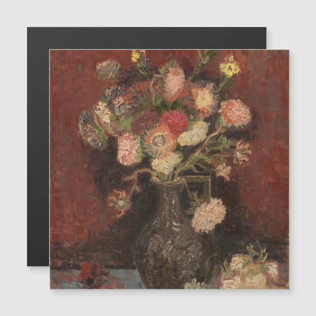 Vas med kinesiska herrar och gladioli van Gogh (Fram/baksida)