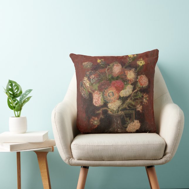 Vas med kinesiska herrar och gladioli van Gogh Kudde (Stol)