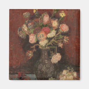 Vas med kinesiska herrar och gladioli van Gogh Magnet